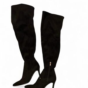 Marc Fisher Sleek Black Over-the-Knee Boots